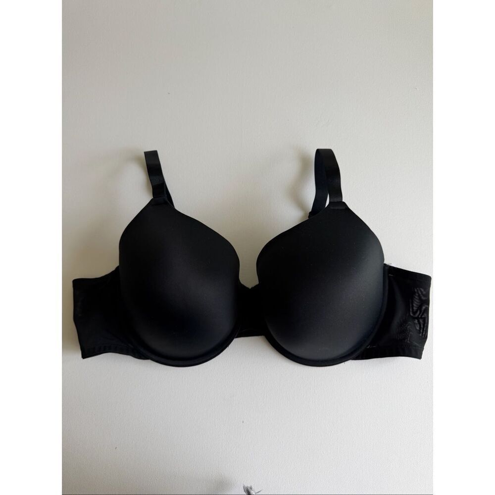 Auden Women's Demi Lightly Lined T-Shirt Bra Black 46D Molded Cup, Underwire, Ad